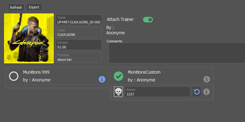 trainermenu